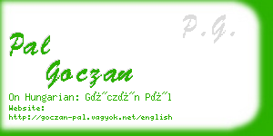 pal goczan business card